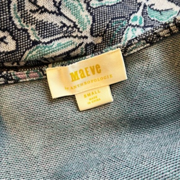 Anthropologie Maeve Blue Gray Florence Swing Dress Size Small - Picture 4 of 12